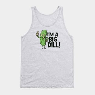 Funny Retro Pickle Cartoon // I'm a Big Dill! Tank Top